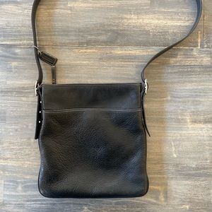 Coach crossbody, Black pebble leather purse.